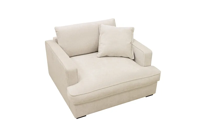 Rossita lyx Extra djup Fåtölj - Beige Chenille - Möbler - Fåtölj & stolar - Fåtölj