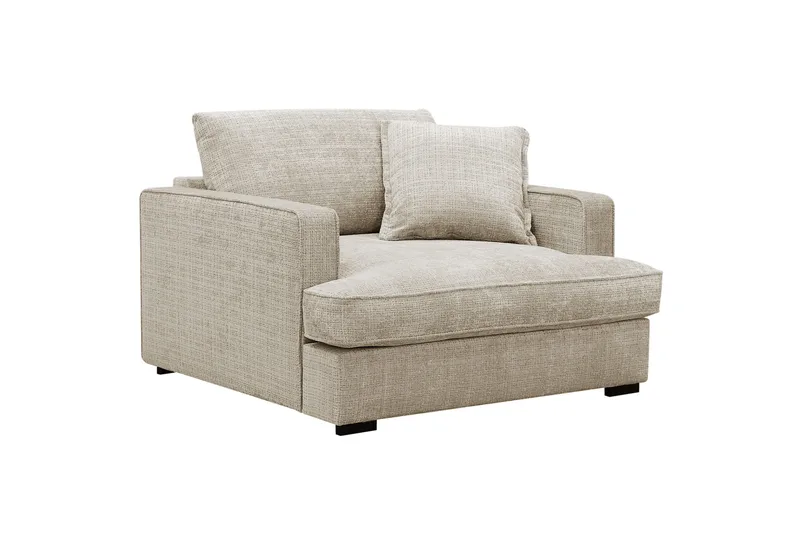 Rossita lyx Extra djup Fåtölj - Beige Chenille - Möbler - Fåtölj & stolar - Fåtölj