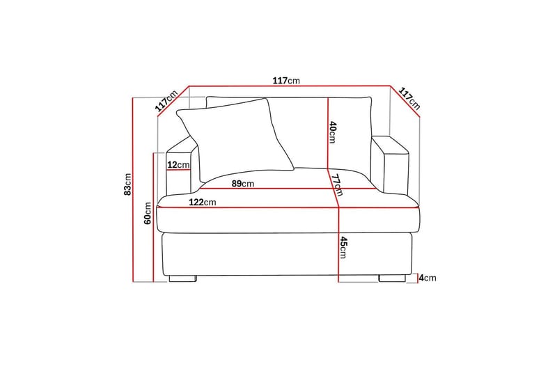 Rossita lyx Extra djup Fåtölj - Beige Manchester - Möbler - Fåtölj & stolar - Fåtölj