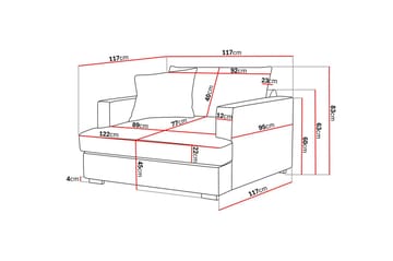 Rossita lyx Extra djup Fåtölj - Beige Manchester - Möbler - Fåtölj & stolar - Fåtölj