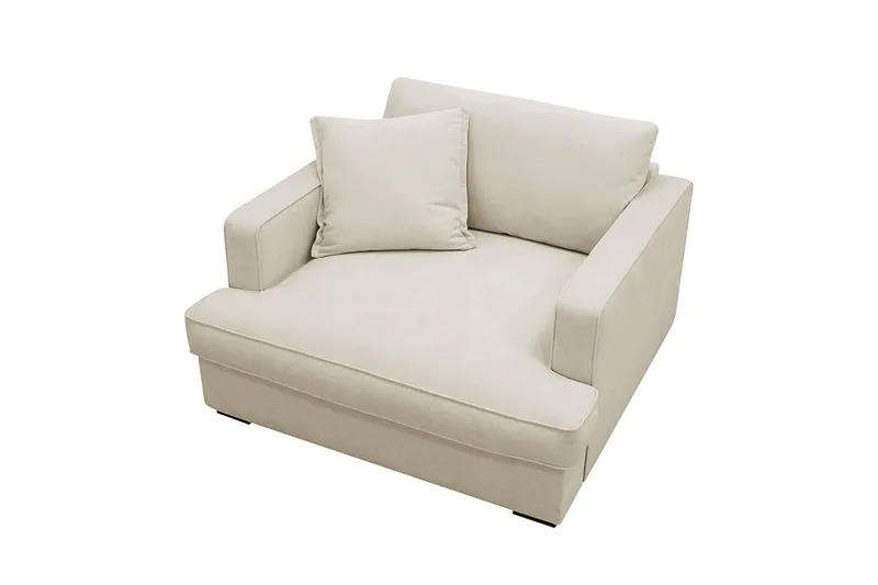 Rossita lyx Extra djup Fåtölj - Beige Tyg - Möbler - Fåtölj & stolar - Fåtölj