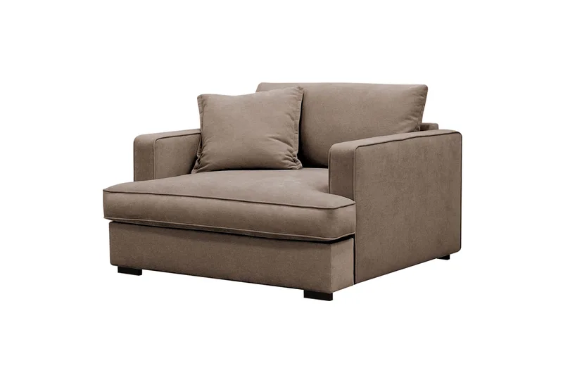 Rossita lyx Extra djup Fåtölj - Brun Tyg - Möbler - Fåtölj & stolar - Fåtölj