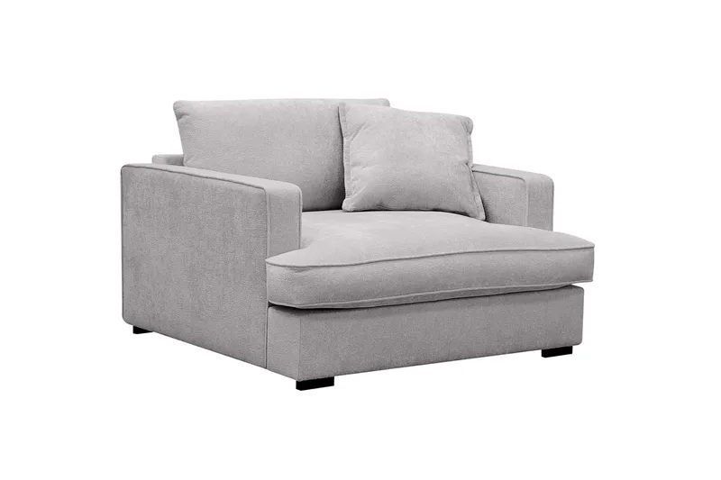 Rossita lyx Extra djup Fåtölj - Grå Chenille - Möbler - Fåtölj & stolar - Fåtölj