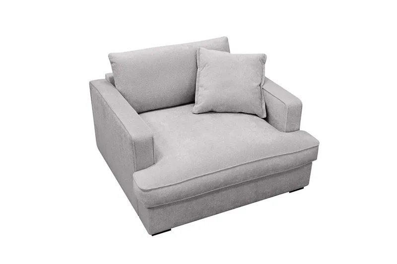 Rossita lyx Extra djup Fåtölj - Grå Chenille - Möbler - Fåtölj & stolar - Fåtölj