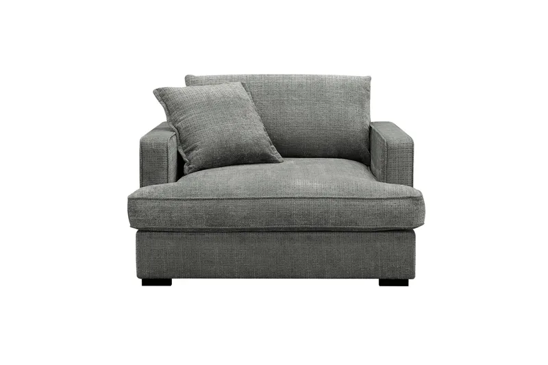 Rossita lyx Extra djup Fåtölj, Grå Chenille