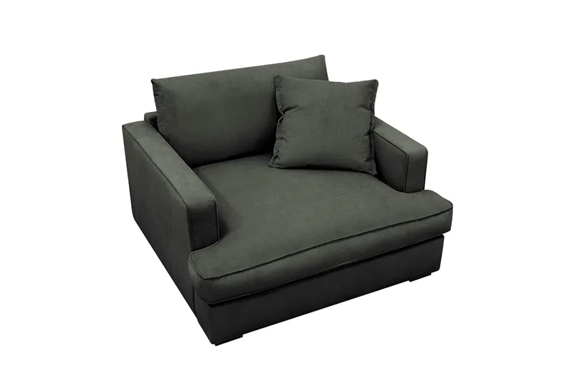 Rossita lyx Extra djup Fåtölj - Mörkgrön Manchester - Möbler - Fåtölj & stolar - Fåtölj