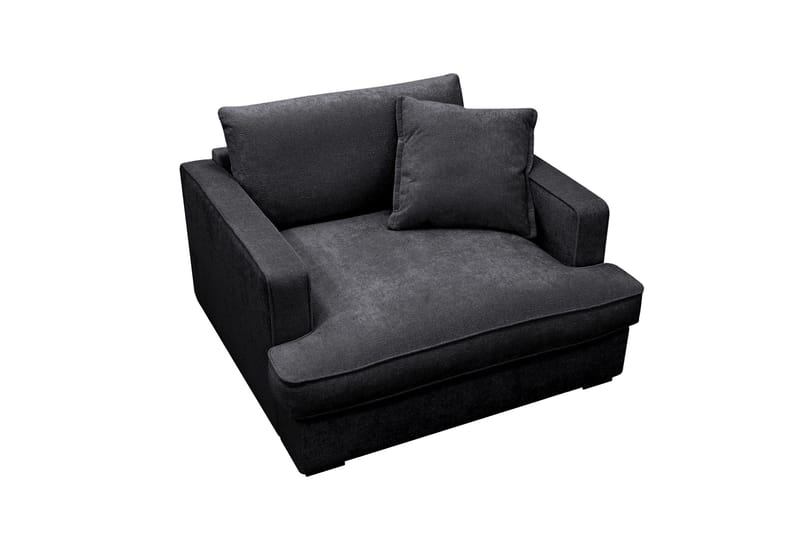 Rossita lyx Extra djup Fåtölj - Svart Chenille - Möbler - Fåtölj & stolar - Fåtölj