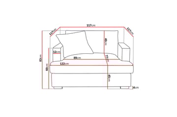 Rossita lyx Extra djup Fåtölj - Svart Chenille - Möbler - Fåtölj & stolar - Fåtölj