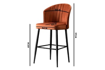 Rubi Bargrupp 52 cm - Röd/Svart - Möbler - Fåtölj & stolar - Barstol & barpall