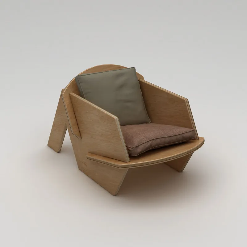 Satira Öronlappsfåtölj, Naturträ