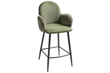 Set med 2 barstolar Amity - Grön, Svart - Möbler - Fåtölj & stolar - Barstol & barpall