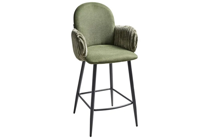 Set med 2 barstolar Amity - Grön, Svart - Möbler - Fåtölj & stolar - Barstol & barpall
