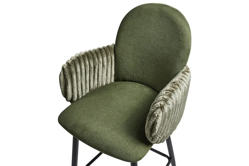 Set med 2 barstolar Amity - Grön, Svart - Möbler - Fåtölj & stolar - Barstol & barpall