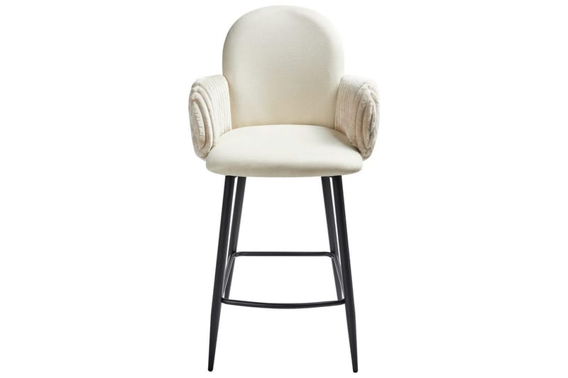 Set med 2 barstolar Amity - Ljusbeige, svart - Möbler - Fåtölj & stolar - Barstol & barpall