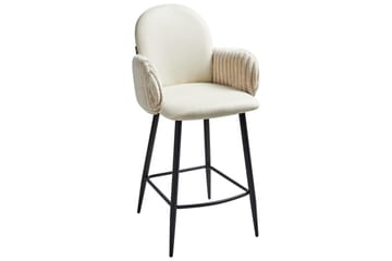 Set med 2 barstolar Amity - Ljusbeige, svart - Möbler - Fåtölj & stolar - Barstol & barpall