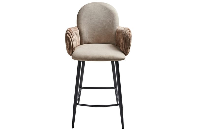 Set med 2 barstolar Amity - Taupe, svart, brun - Möbler - Fåtölj & stolar - Barstol & barpall