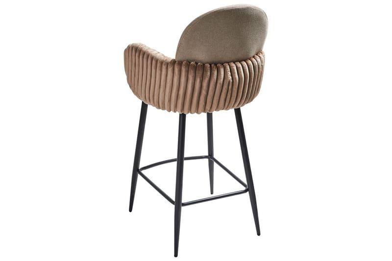 Set med 2 barstolar Amity - Taupe, svart, brun - Möbler - Fåtölj & stolar - Barstol & barpall