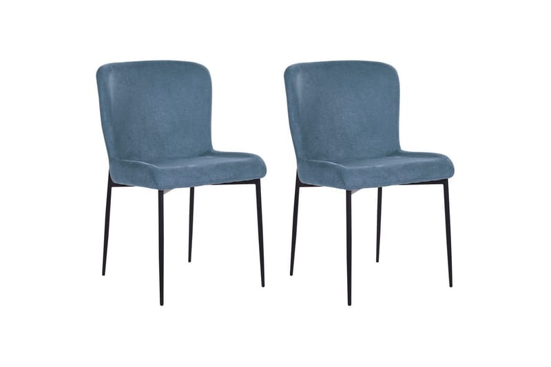Set med 2 matstolar Ada - Blå, Svart - Möbler - Fåtölj & stolar - Matstol & köksstol