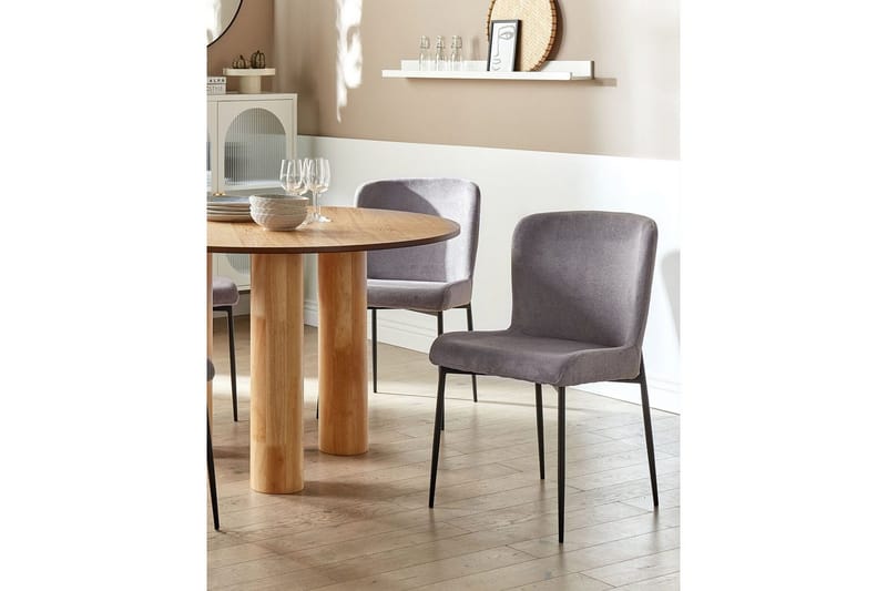 Set med 2 matstolar Ada - Mörkgrå, svart - Möbler - Fåtölj & stolar - Matstol & köksstol