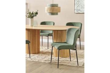 Set med 2 matstolar Ada - Mörkgrön, Svart - Möbler - Fåtölj & stolar - Matstol & köksstol