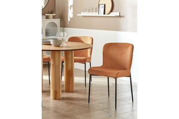 Set med 2 matstolar Ada - Orange, svart - Möbler - Fåtölj & stolar - Matstol & köksstol