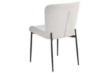 Set med 2 matstolar Ada - Vit, Svart - Möbler - Fåtölj & stolar - Matstol & köksstol