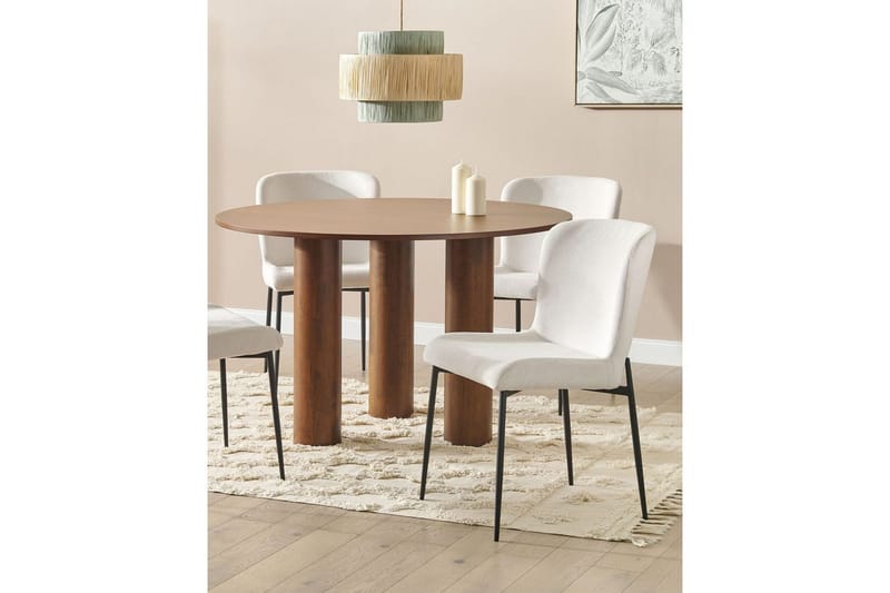 Set med 2 matstolar Ada - Vit, Svart - Möbler - Fåtölj & stolar - Matstol & köksstol