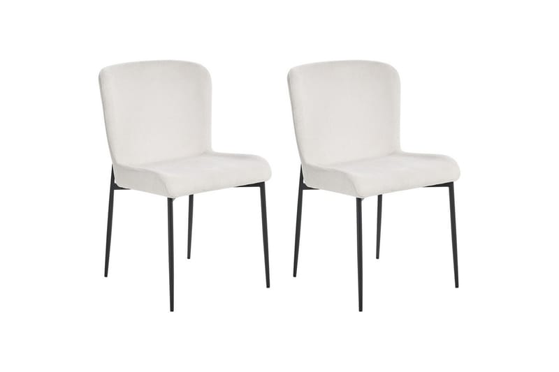 Set med 2 matstolar Ada - Vit, Svart - Möbler - Fåtölj & stolar - Matstol & köksstol