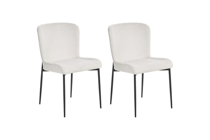 Set med 2 matstolar Ada, Vit, Svart