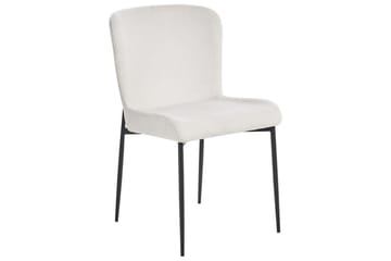 Set med 2 matstolar Ada - Vit, Svart - Möbler - Fåtölj & stolar - Matstol & köksstol