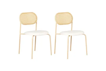 Set med 2 matstolar Adaver - Ljus trä, beige - Möbler - Fåtölj & stolar - Matstol & köksstol