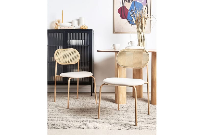 Set med 2 matstolar Adaver - Ljus trä, beige - Möbler - Fåtölj & stolar - Matstol & köksstol