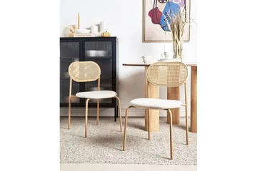 Set med 2 matstolar Adaver - Ljus trä, beige - Möbler - Fåtölj & stolar - Matstol & köksstol