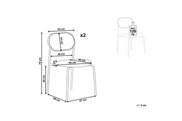 Set med 2 matstolar Adaver - Svart, ljust trä, grönt - Möbler - Fåtölj & stolar - Matstol & köksstol