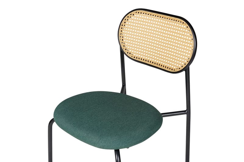 Set med 2 matstolar Adaver - Svart, ljust trä, grönt - Möbler - Fåtölj & stolar - Matstol & köksstol