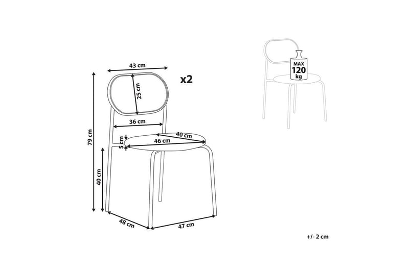Set med 2 matstolar Adaver - Svart, ljust trä, grönt - Möbler - Fåtölj & stolar - Matstol & köksstol