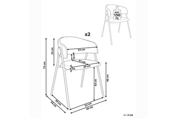 Set med 2 matstolar Alanson - Möbler - Fåtölj & stolar - Matstol & köksstol
