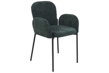 Set med 2 matstolar Albee - Grön, Svart - Möbler - Fåtölj & stolar - Matstol & köksstol