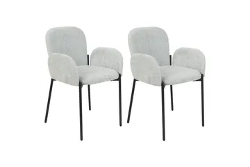 Set med 2 matstolar Albee - Mintgrön, Svart - Möbler - Fåtölj & stolar - Matstol & köksstol