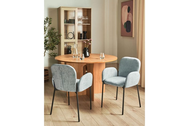 Set med 2 matstolar Albee - Mintgrön, Svart - Möbler - Fåtölj & stolar - Matstol & köksstol