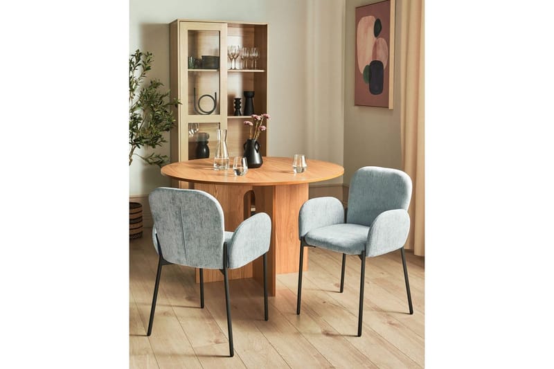 Set med 2 matstolar Albee - Mintgrön, Svart - Möbler - Fåtölj & stolar - Matstol & köksstol