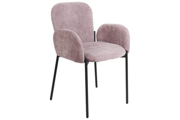 Set med 2 matstolar Albee - Rosa, Svart - Möbler - Fåtölj & stolar - Matstol & köksstol