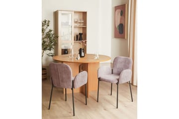 Set med 2 matstolar Albee - Rosa, Svart - Möbler - Fåtölj & stolar - Matstol & köksstol