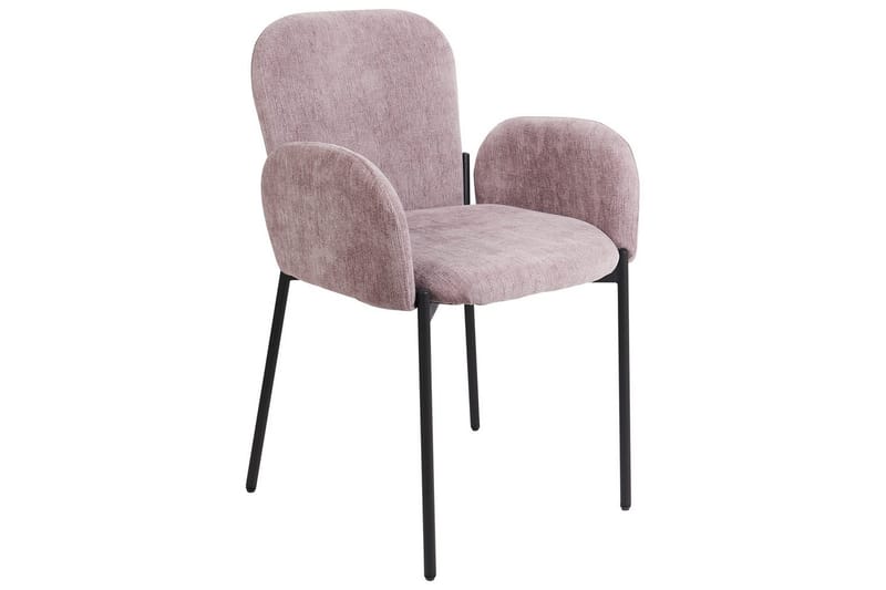 Set med 2 matstolar Albee - Rosa, Svart - Möbler - Fåtölj & stolar - Matstol & köksstol