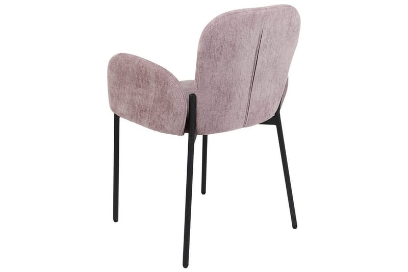 Set med 2 matstolar Albee - Rosa, Svart - Möbler - Fåtölj & stolar - Matstol & köksstol