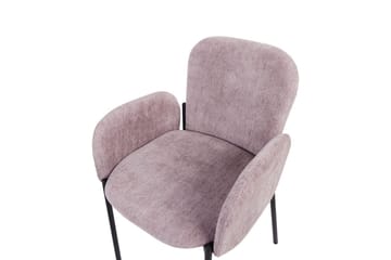 Set med 2 matstolar Albee - Rosa, Svart - Möbler - Fåtölj & stolar - Matstol & köksstol