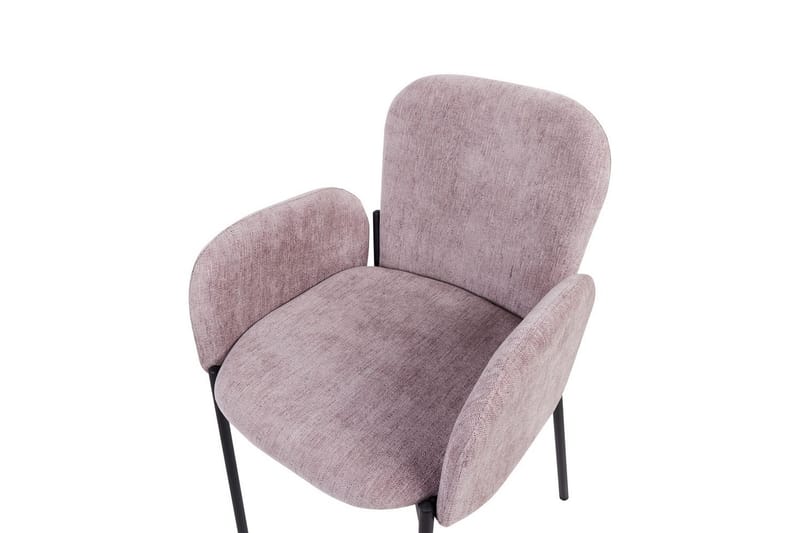 Set med 2 matstolar Albee - Rosa, Svart - Möbler - Fåtölj & stolar - Matstol & köksstol