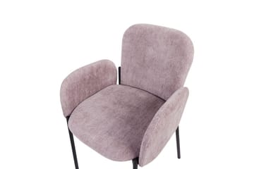 Set med 2 matstolar Albee - Rosa, Svart - Möbler - Fåtölj & stolar - Matstol & köksstol