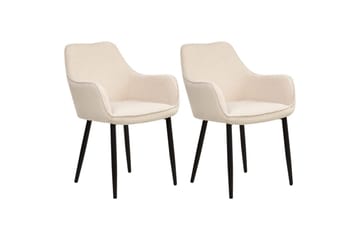 Set med 2 matstolar Alden - Beige, svart - Möbler - Fåtölj & stolar - Matstol & köksstol