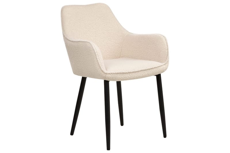 Set med 2 matstolar Alden - Beige, svart - Möbler - Fåtölj & stolar - Matstol & köksstol